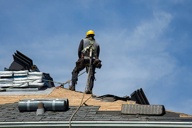 Professional Roofing technician working in Sheboygan Falls, WI